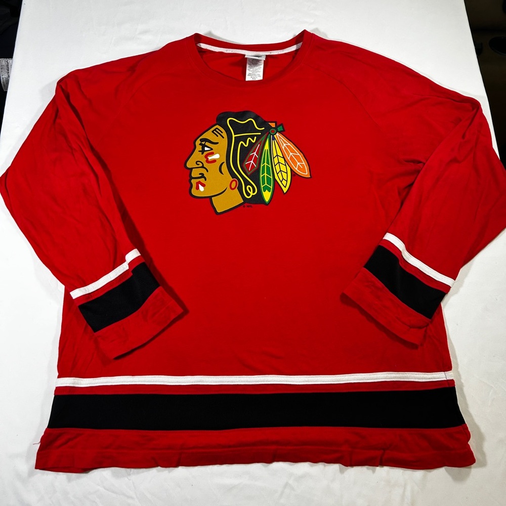 Red Long-Sleeve Hockey Tee